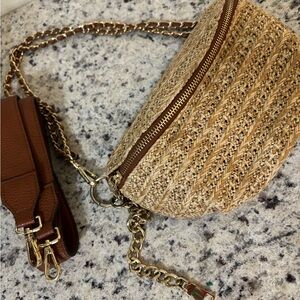 Steve Madden Brown and Tan Crossbody Bag